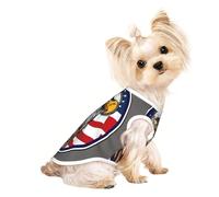American Bald Eagle print Dog Clothes T Shirts for Small Dogs Breathable Puppy Kitten Dog Shirts for Pet Dogs Cats