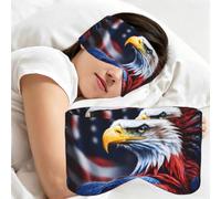 American Bald Eagle Print Full Coverage Sleep Mask,Eye Mask Portable for Travel Office Nap Shift Work