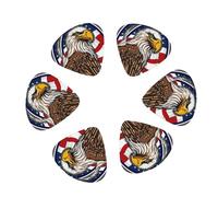 American Bald Eagle Print Guitar and Ukulele Picks For Music Lovers 12 PCS Mixed Gauges(0.46/0.71/0.96mm)