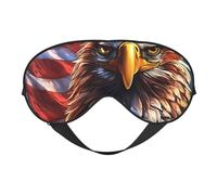 American Bald Eagle Print Lightweight Sleep Mask Breathable Light-Blocking Travel Yoga Outdoor Adventures