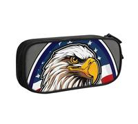 American Bald Eagle Print Stationery Bag Lightweight Pen Pouch School College Office Travel Boys Girls Adults