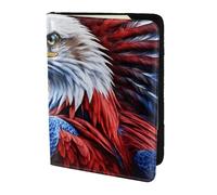 American Bald Eagle Print Stylish Men Women 5.5 Inch Passport Travel Document Wallet For Secure Storag, Black, One Size