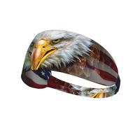 American Bald Eagle Printing Full-Print Elastic Exercise Headband, Adjustable Fit Great For Yoga,Hikingâ€‹ Exercise Headband