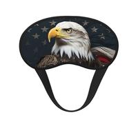 American Bald Eagle Sleep Mask for Side Sleeper Soft Breathable Sleeping Eye Mask Blackout Silk Eye Sleep Shade Cover with Elastic Strap Night Blindfold for Women Men Travel Nap