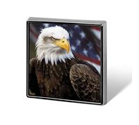 American Bald Eagle Square Lapel Pins Backpack Pin Cute Brooch Decoration Brooches for Women Men Fashion Button Badges for Hat Backpacks Purses Jackets Shirt Suit