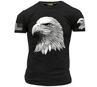 American Bald Eagle T-Shirt Men's Patriotic Shirts (Small) Black