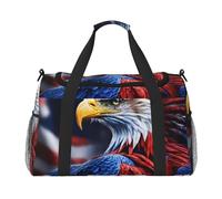 American Bald Eagle Travel Duffel Bag Large Foldable Waterproof Overnight Bag Beach Swim Bags Pool Sports Gym