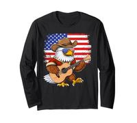 American Bald Eagle US Flag Patriotic 4th of July Patriotism Long Sleeve T-Shirt