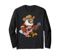 American Bald Eagle US Flag Patriotic 4th of July Patriotism Long Sleeve T-Shirt