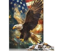 American Bald Eagle Wooden Jigsaw Puzzles for Adults 1000 Piece Puzzles Rectangular Puzzle And Home Decor And Family Game 1000pcs (75x50cm)