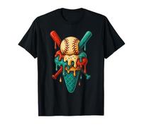 American Baseball Drip Patriotic for Boys Ball and Bat Youth T-Shirt