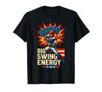 American Baseball Drip Patriotic for Boys Ball and Bat Youth T-Shirt