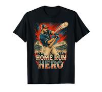 American Baseball Drip Patriotic for Boys Ball and Bat Youth T-Shirt