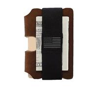 American Bench Craft EDC Wallet Everyday Carry Leather Wallet - Slim Minimalist Front Pocket Wallet - Full Grain Leather - Made in USA, Brown, Minimalist
