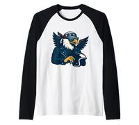 American Biker Eagle Spirit of Freedom and Power Raglan Baseball Tee