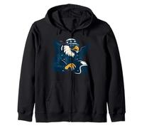 American Biker Eagle Spirit of Freedom and Power Zip Hoodie