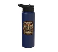 American Biker Ride Fast Live Free Design Stainless Steel Insulated Water Bottle