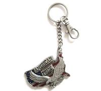American Biker USA Flag American Pride Eagle hotrodspirit - Key Ring