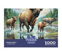American Bison 1000 Piece Jigsaw Puzzle For Adults Educational Games Stress Relief Puzzle Exercise The Memory of The Brain for Adults And Kids, Age 12 Years Up 70x50cm/1000pcs