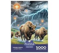 American Bison 1000 Pieces Animal Jigsaw Puzzle Challenging Game for Adults for The Whole for Women,Gifts for Men Home Decors 70x50cm/1000pcs