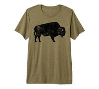 American Bison Buffalo Retro Wildlife Animal Design Premium T-Shirt