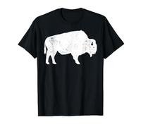 American Bison Buffalo Retro Wildlife Animal Design Value Graphic T-Shirt, Men, Black, XL