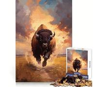 American Bison Jigsaw Puzzles 1000 Pieces for Teenagers Thought Training Easy Enjoyment Uniform Cut Chic Xmas Gift (50x75cm)