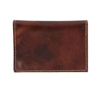 American Bison Men's Oil Pull Up Leather Card Case, Brown