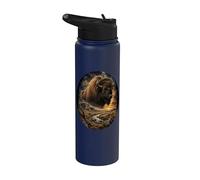 American Bison Prairie Wilderness Landscape Bison Stainless Steel Insulated Water Bottle