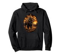 American Bison Sunset Wildlife Art Majestic Buffalo Pullover Hoodie