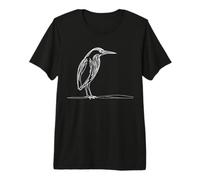 American Bittern Line Art Birdwatcher Premium T-Shirt