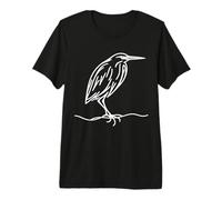 American Bittern Line Art Birdwatcher Premium T-Shirt