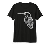 American Bittern Line Art Birdwatcher Premium T-Shirt