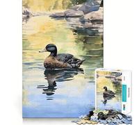 American Black Duck 1000 Jigsaw Puzzle Cognitive Fun Play Clean Cut Sturdy Components Quiet Time Mind Exercise at Home (38x52cm)