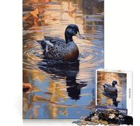 American Black Duck Jigsaw Puzzles 1000 Piece for Teenagers Brain Teasing Quiet Fun Smooth Edges Birthday Gift (50x75cm)