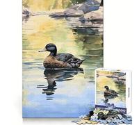 American Black Duck Jigsaw Puzzles 1000 Piece for Teenagers Brain Teasing Quiet Fun Smooth Edges Birthday Gift (38x26cm)