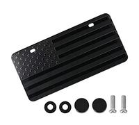 American Black Front Flag License Plate,Custom Novelty Vintage Aluminum Metal 3D Pfenk License Plate,Tag Vanity Gift Patriotic Embossed License Plate 6 X 12 Inch
