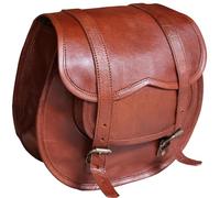American Blue Leather Bag for Bike and Motorcycle - Saddle, Travel, Saddlebag - Matkasingle