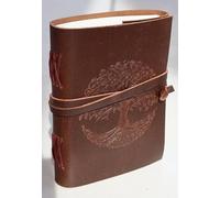 american blue Leather Journal, Handcrafted Writing Notebook, Antique Style, 17.8 x 12.7 cm, 100 Pages, Refillable