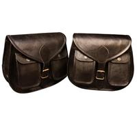 american blue Motorcycle Saddle Bags, Bicycle Side Bag, Bicycle Tool Bag, Saddle Bags, Motorcycle Bags, Bicycle Saddle Bag, Leather Bag (2 Pockets) (2 Pockets, Black)