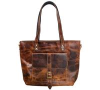 american blue Vintage Full Grain Leather Tote Bag, Large Handmade Shoulder Shopper Purse Clutch Office laptop Bag with Interior Zip Pocket, Brown, 44 x 15 x 28 cm