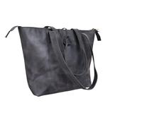 american blue Vintage Full Grain Leather Tote Bag, Women's Large Shoulder Handbag with Interior Zip Pocket, Handmade Shopping Purse, 30.48x10.16x35.56 cm (Spruce Blue)