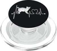 American Bobtail Cat Heartbeat EKG Funny I Love My Cat PopSockets PopGrip for MagSafe
