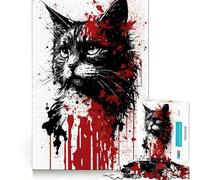 American Bobtail Portrait Jigsaws 1000 Pieces for Adults Memory Boost Game Professional Grade Cutting Heartwarming Gathering Activity (38x26cm)
