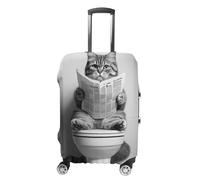 American Bobtail Wall Art_ Funny Bathroom Decor_ Animal in Toilet_ Petshop Art_ Cat Art_ American Bobtail Gift_ -1_2Luggage Case CoverM(22-24inch)