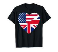 American Born British at Heart Flag Design Value Graphic T-Shirt