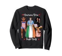 American Born Irish Roots Black Womens African Sweatshirt