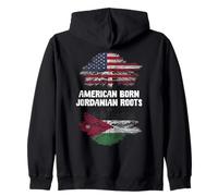 American Born Jordanian Roots America Jordan Heritage Zip Hoodie