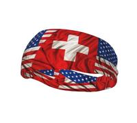 American Born Mexican Roots Flag Headbands for Women and Men | Breathable Fabric Keeps You Cool, Sweat Control Ensures Comfort, Stylish Fit For Running, Gym, And Yoga