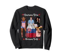 American Born Slovenian Roots Black Womens African Sweatshirt